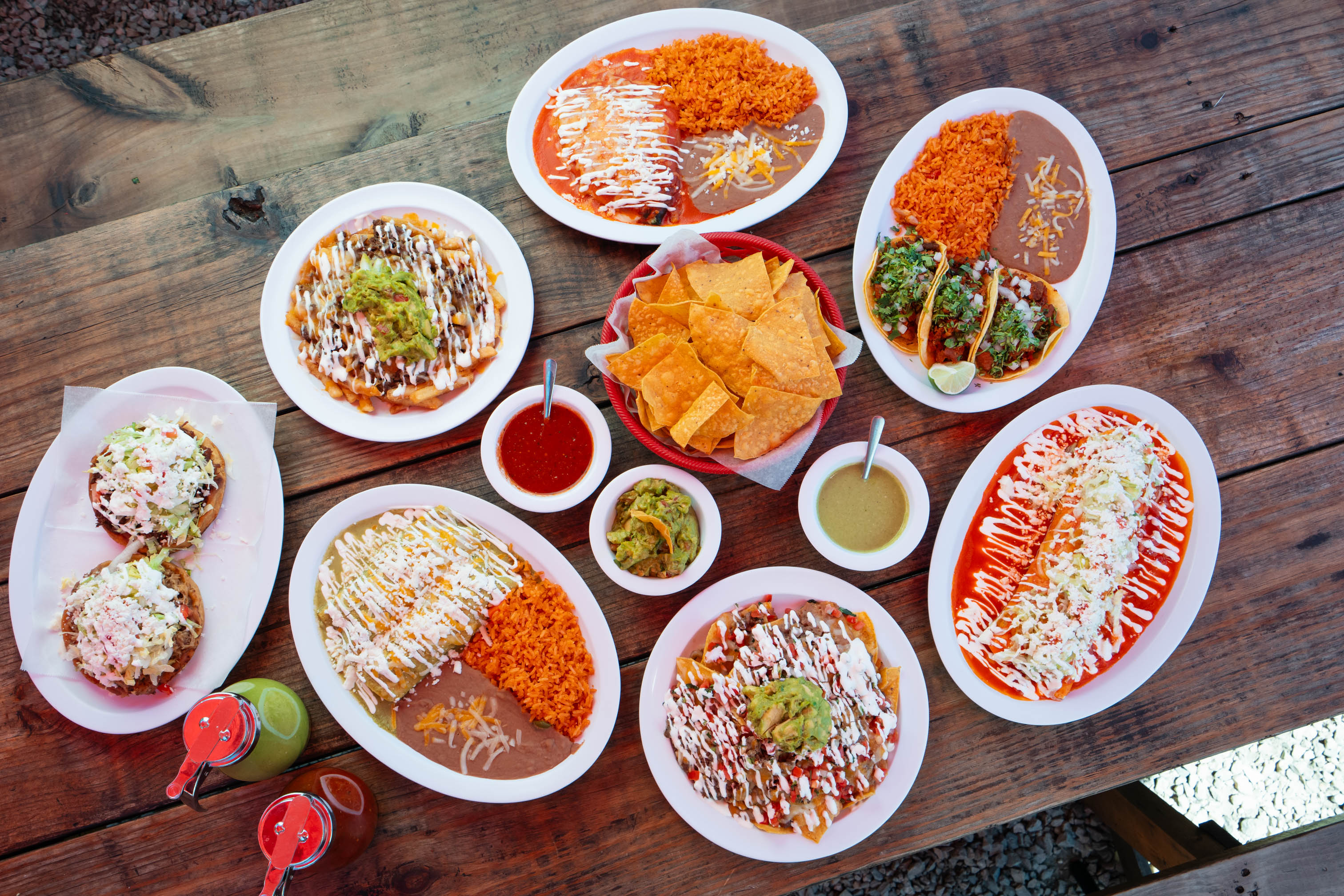 Various food dishes