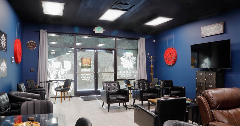 Interior, tables and chairs