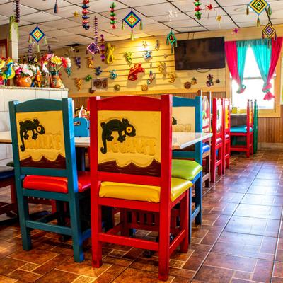 Interior, dining area.