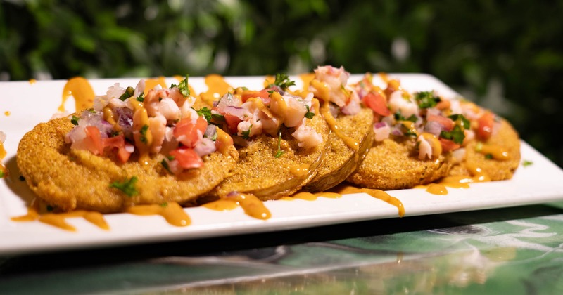 Panko-crusted fried green tomatoes