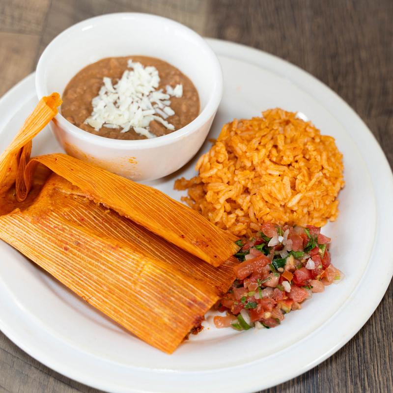 Red Chile Spinach Tamal photo