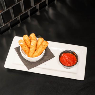 Cheese sticks served with marinara sauce.