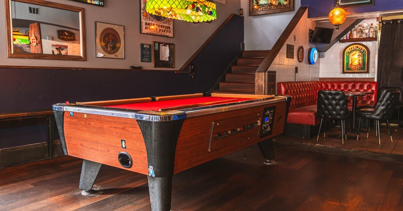 Interior, pool table area