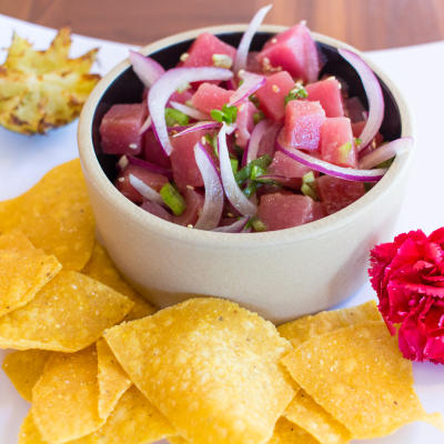 The nacho meal, closeup.