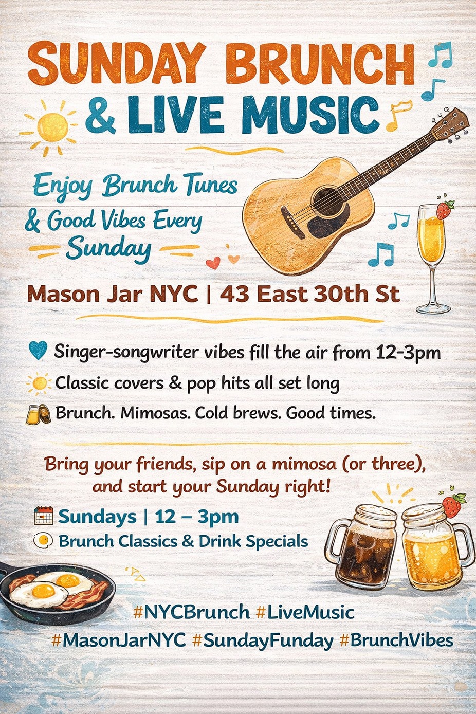 🎸 SUNDAY BRUNCH + LIVE MUSIC 🎸 event photo