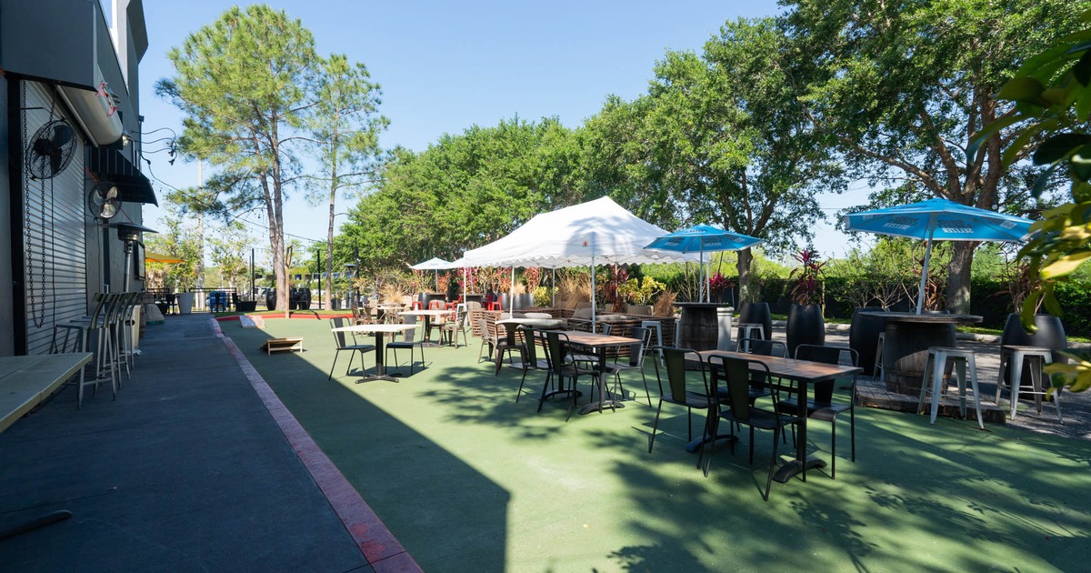 Exterior, garden, tables and chairs on the lawn