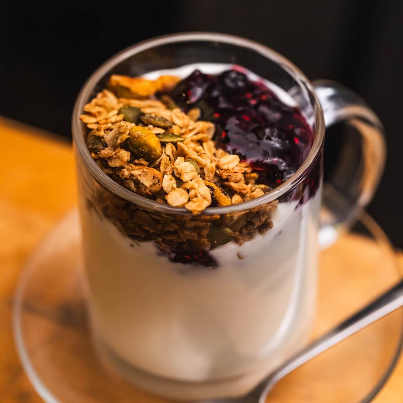 menu item 12 of 12, Granola & Yogurt Bowl