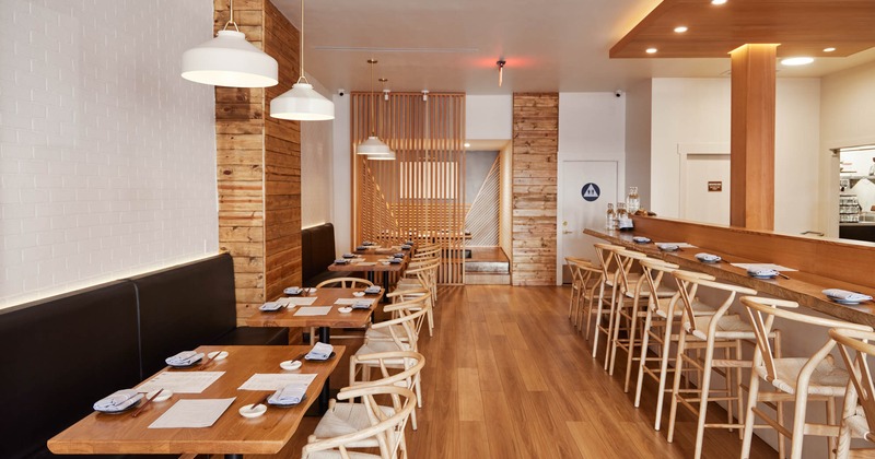 Interior, seating area, wide view