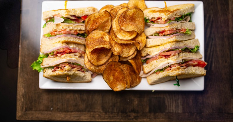 Double decker club sandwiches