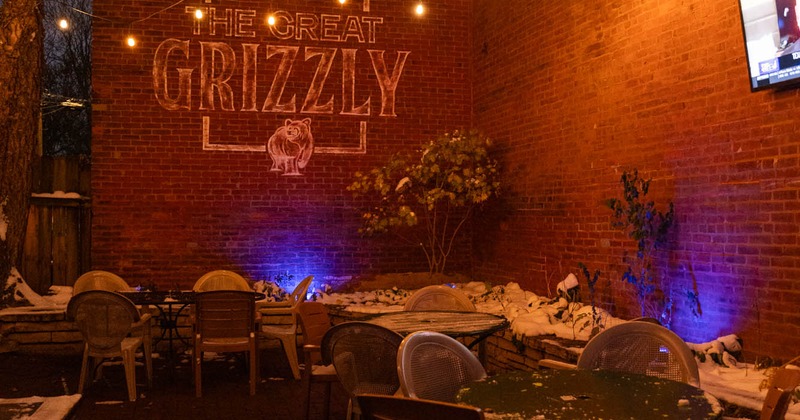 Interior, tables ready for guests