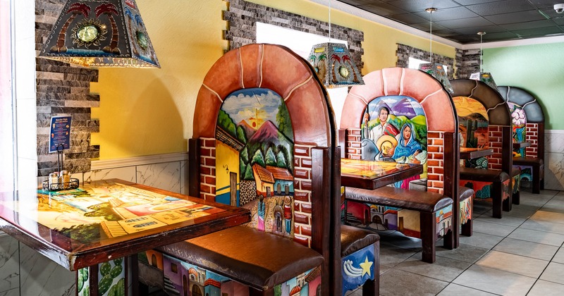 Interior, booths all lined up