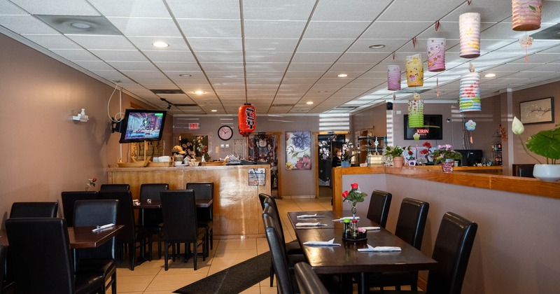 Dining tables ready for guests