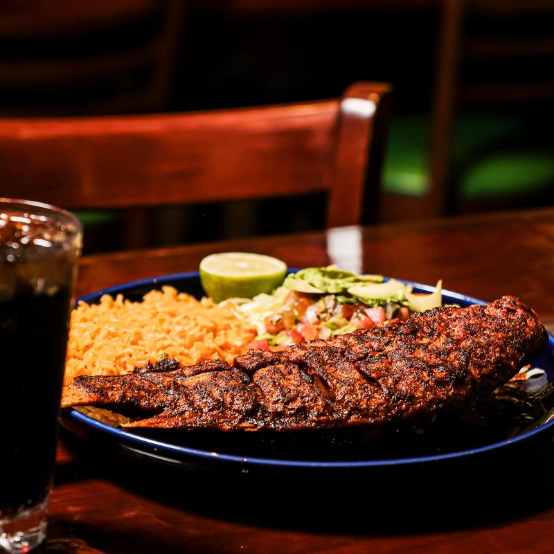 menu item 3 of 9, Huachinango (Red Snapper) Frito Adobado