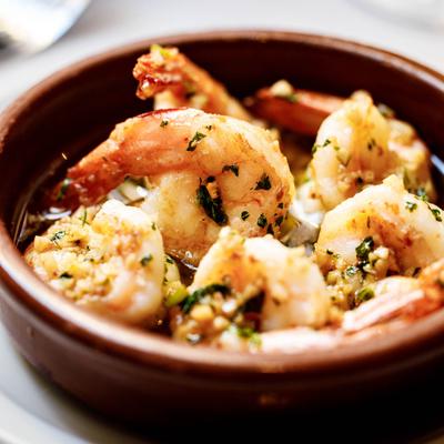 Garlic shrimp.
