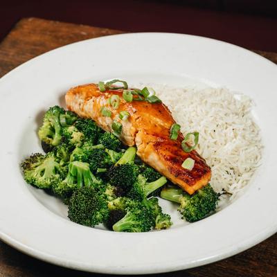 Served pan seared salmon