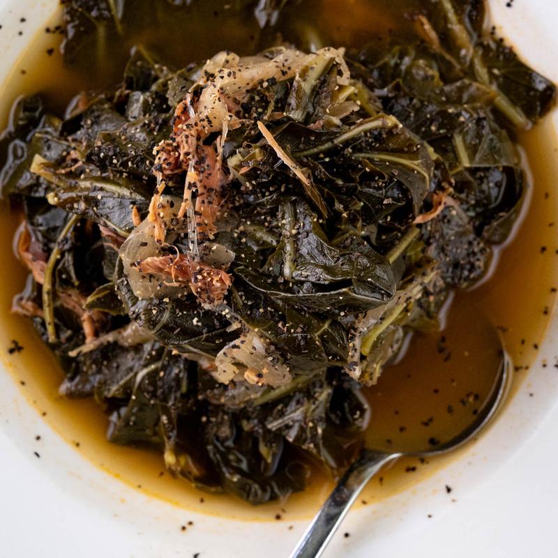 smothered collard greens (GF) photo