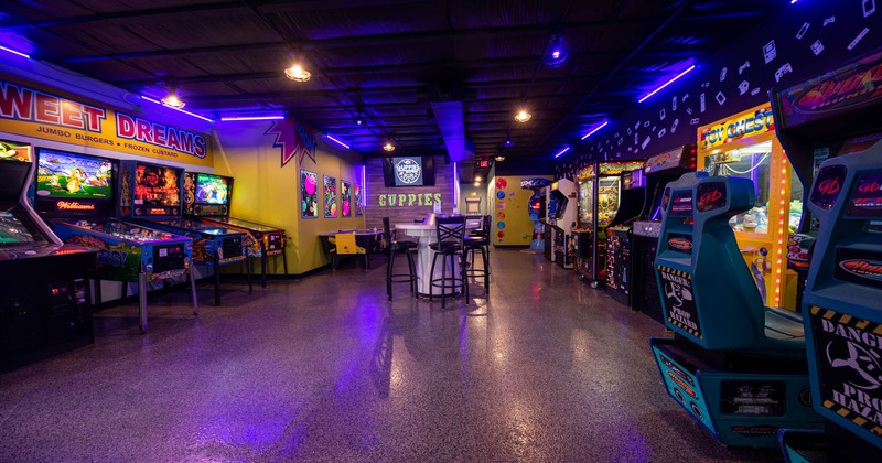 Interior, arcade gaming room
