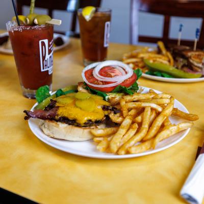 Bacon Cheeseburger and Fries.