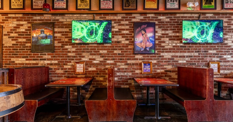 Interior, restaurant booths