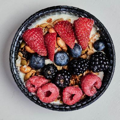 Yogurt and Berries Parfait.