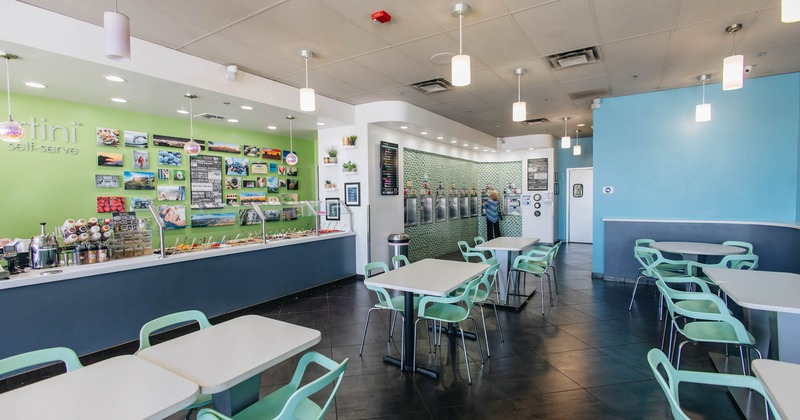 Interior, seating area, counter