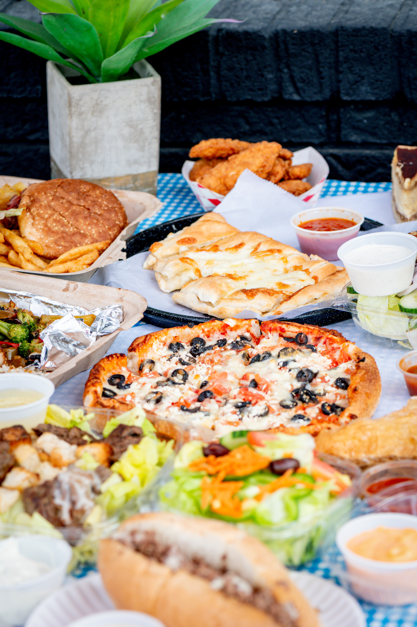 Assorted dishes displayed on a table