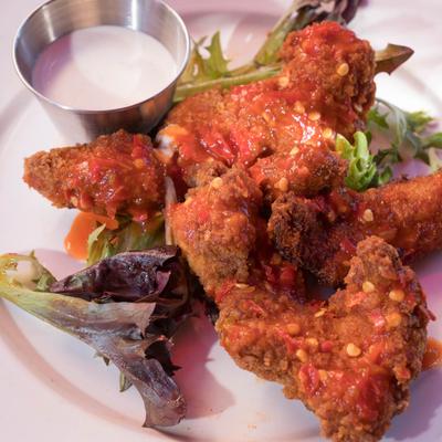 hours fried buffalo alligator.