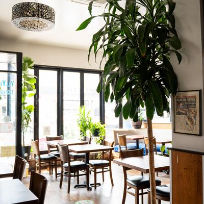 Interior, seating area.