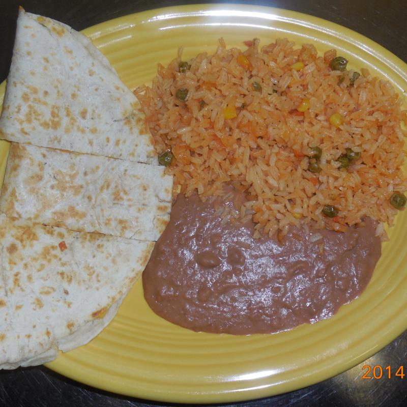 Kid’s Quesadilla, Rice & Beans photo
