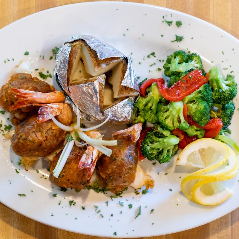 BAKED STUFFED SHRIMP DINNER photo