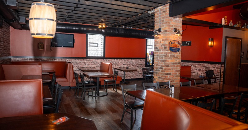 Dining area, tables ready for guests