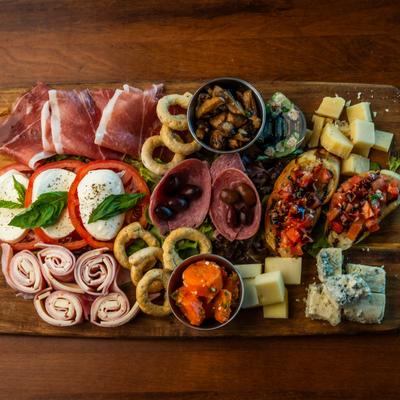 Antipasto appetizers.