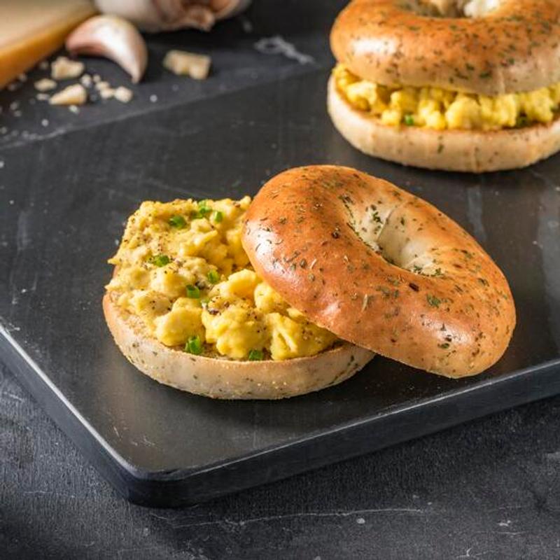 Hand Rolled Bagel with Egg Salad photo