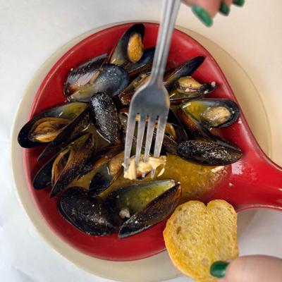 Seafood linguine.