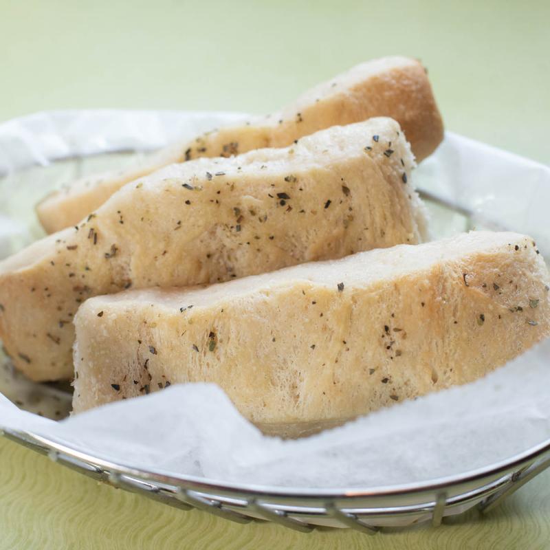 Basket of Bread with Olive Oil photo