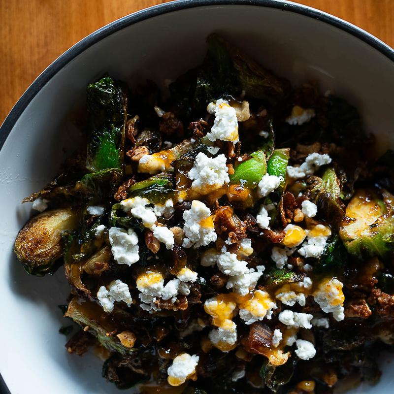 menu item 56 of 56, Crispy Brussels with Lemon - Caper Aioli