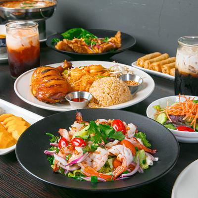 Various food dishes.