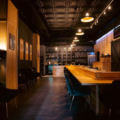 The interior of the restaurant.