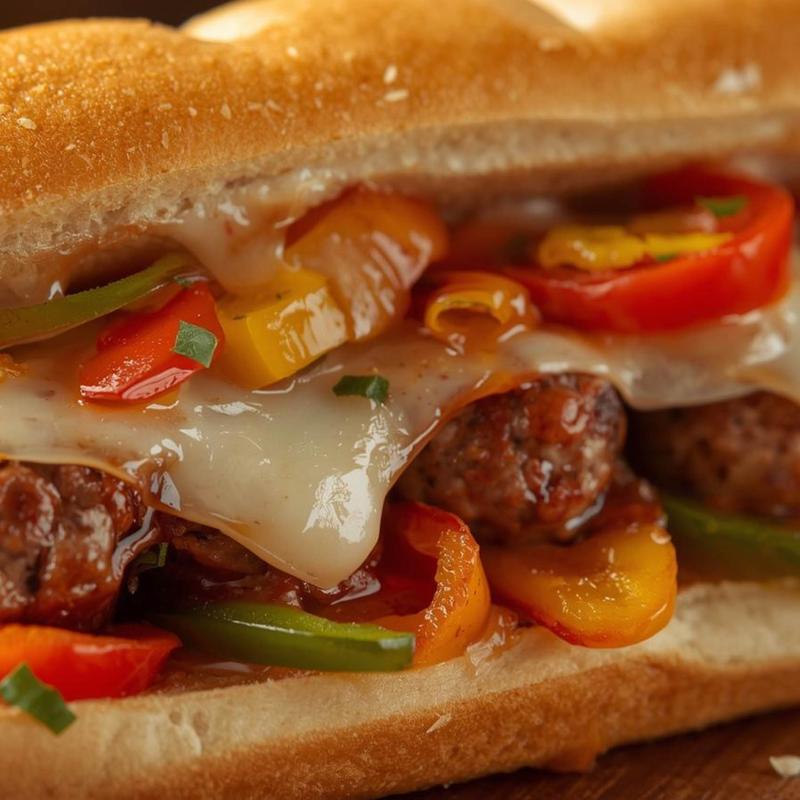 Italian Sausage & Peppers Hero Sandwich photo