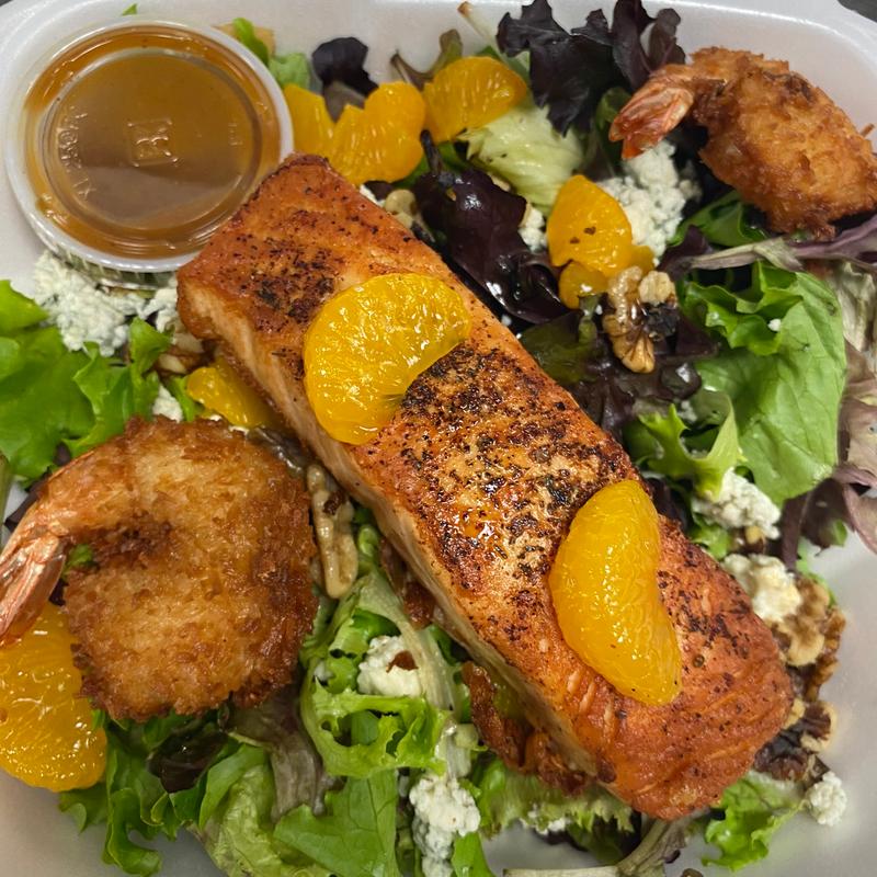 Mandarin Salmon with Coconut Shrimp photo