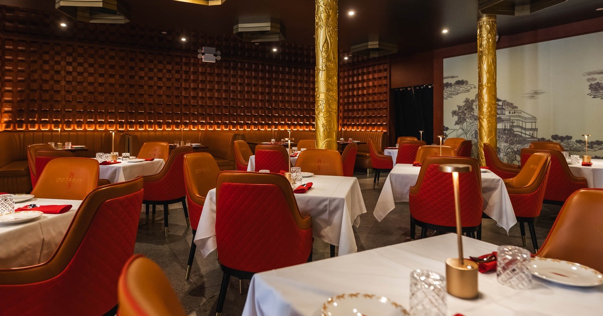 Interior, set tables ready for guests