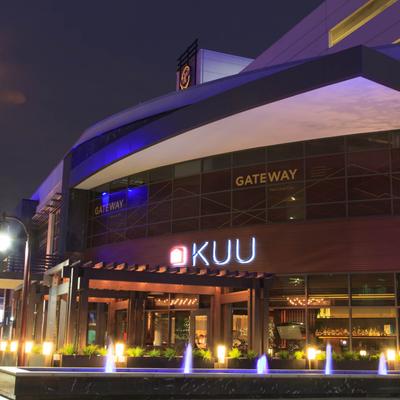 Restaurant exterior at night