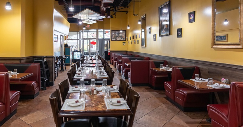 Dining tables ready for guests