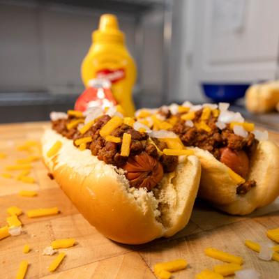 Chili cheese dog.