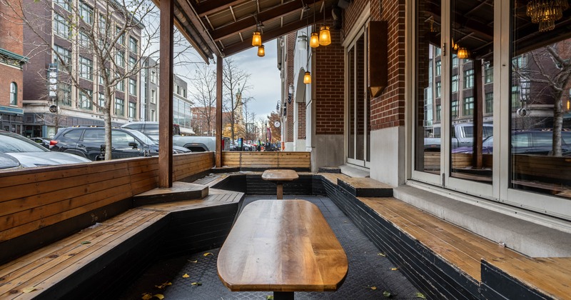 Exterior seating area