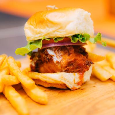 Hot chicken slider.