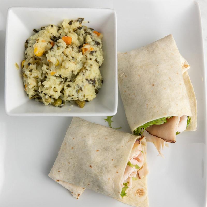 Italian Turkey Wrap with Side Risotto photo