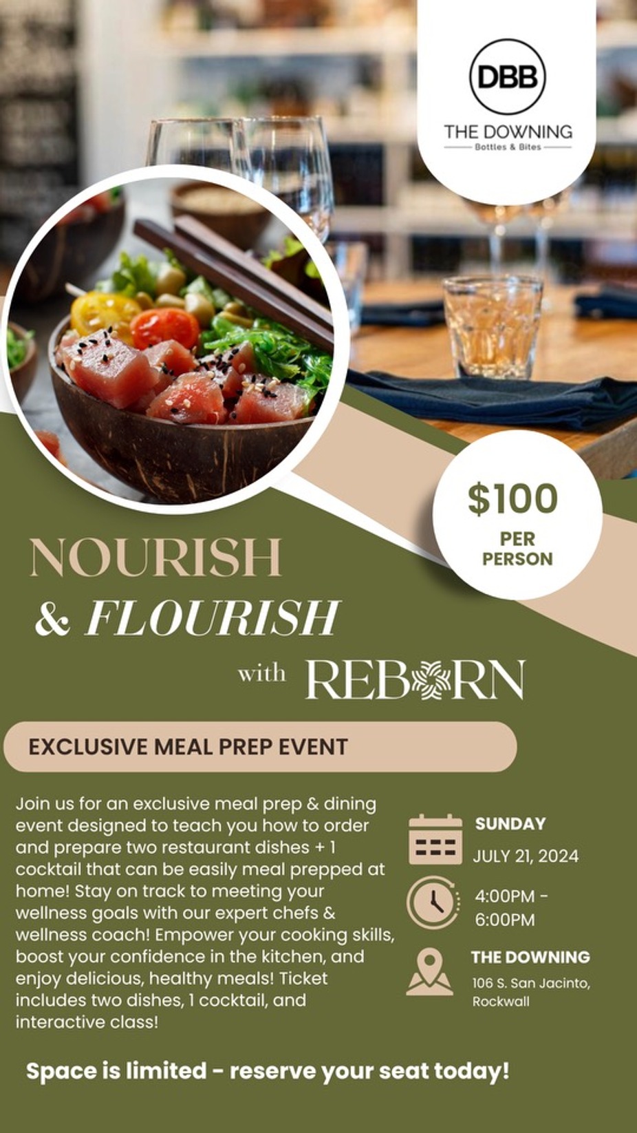 The Downing Bottles and Bites events