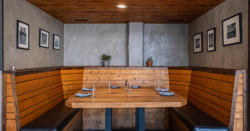 Interior, private dining booth