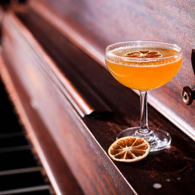 Orange gimlet cocktail.